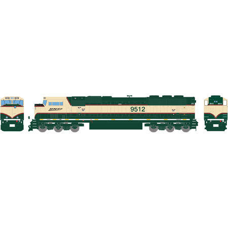 Athearn G64889 HO BNSF SD70MAC Phase lll Diesel Locomotive w/DCC & Sound #9512