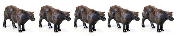 Walthers 949-6050 HO Scale Brown Beef Cattle Figures (Set of 16)