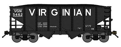 Bluford Shops 60252 N Virginian RTR USRA 30'6" 2-Bay Hopper with Load (Set of 2)