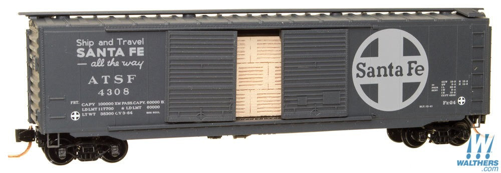 Micro-Trains 03400252 N ATSF 50' Standard Double Door Boxcar #4308