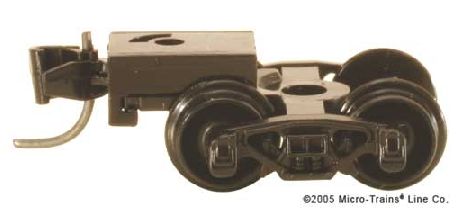 Micro-Trains 00322020 N Brown Bettendorf Trucks w/o Couplers, Assembled (1 Pair)