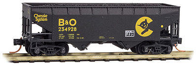 Micro-Trains 05544510 N Chessie System B&O 33' Offset Side Hopper #234928