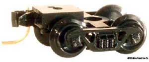 Micro-Trains 00310042 N Barber Roller-Bearing Trucks w/Med Ext. Couplers (10pr)