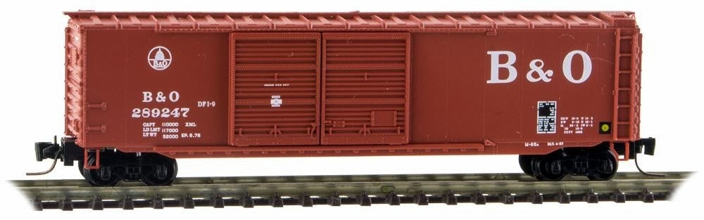 MicroTrains 50600331 Z Baltimore & Ohio 50' Double Door Boxcar #289247