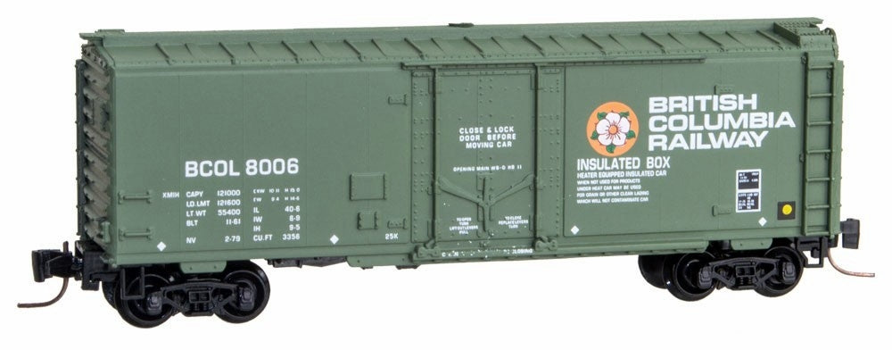 Micro-Trains 50200161 Z British Columbia 40' Plug Door Boxcar #8003
