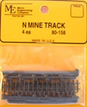 Micro Engineering 80-158 N 2" Straight Mine Track (Pack of 4)