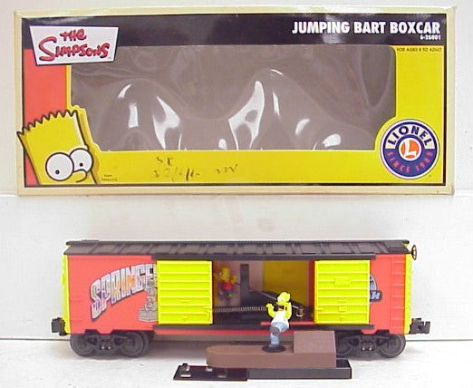 Lionel 6-26801 O Gauge Bart Simpson Operating Jumping Boxcar LN/Box