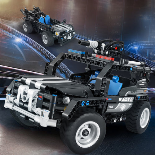 Qihui 6810 Mechanical Master Tech Brick 2'n1 Armed SWAT Car Building Block Kit