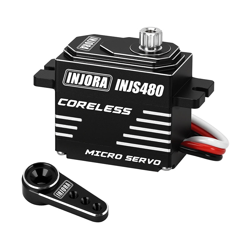 Injora S480A-BK 1:24 Axial SCX24 INJS480 Coreless Micro Servo with Mount & Horn