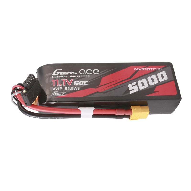 Gens Ace 503S60X6GT G-Tech 5000mAh 11.1V 60C 3S1P Lipo Battery with XT60 Plug
