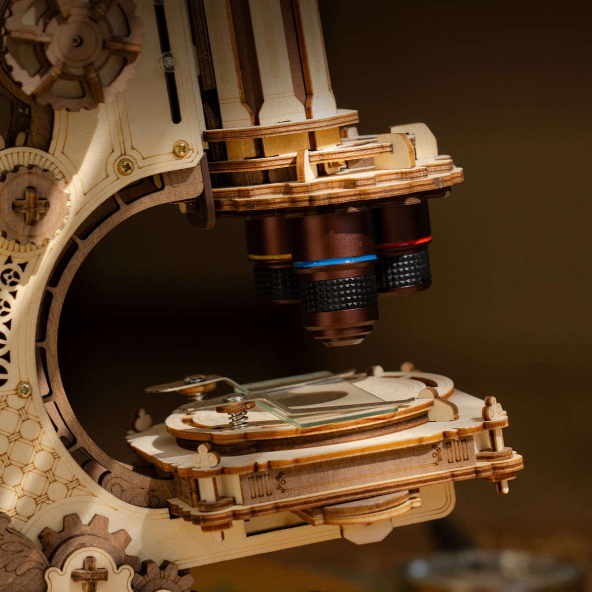 Robotime ST005 ROKR Microscope Mechanical Wooden 3D Puzzle