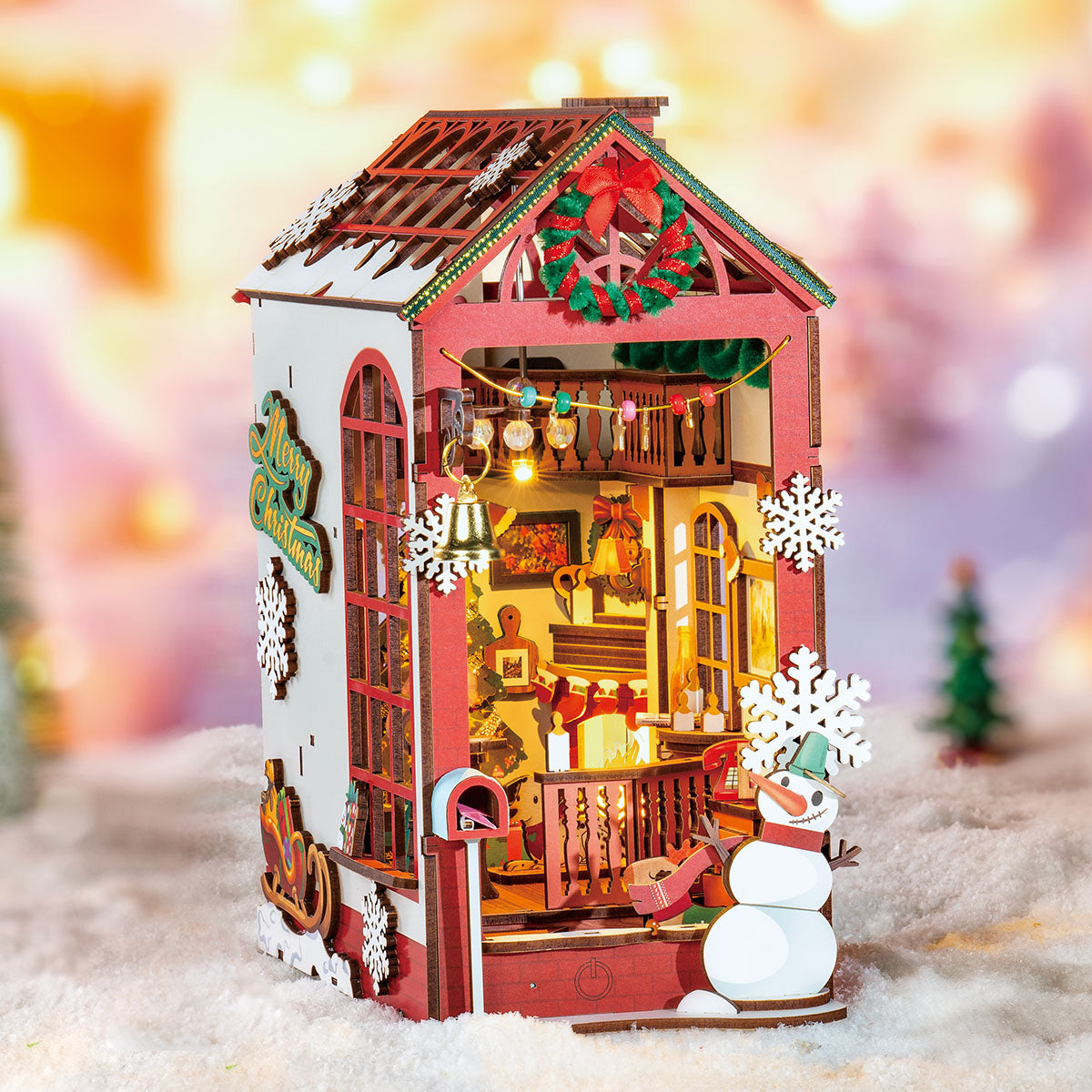 Robotime TGC07 Rolife Christmas Indoor Scene DIY Book Nook