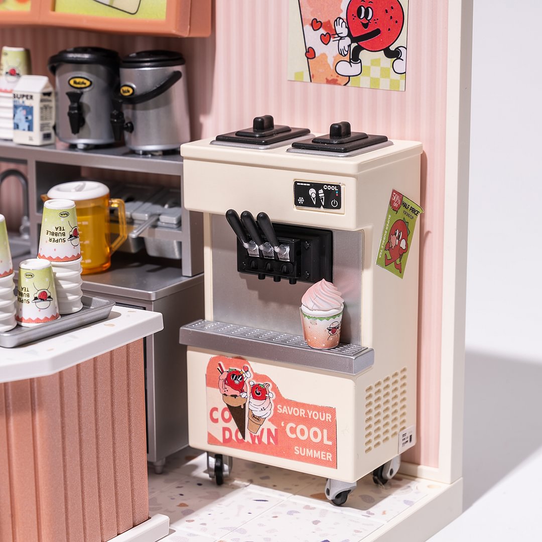 Robotime DW006 Rolife Super Creator Double Joy Bubble Tea Miniature House Kit
