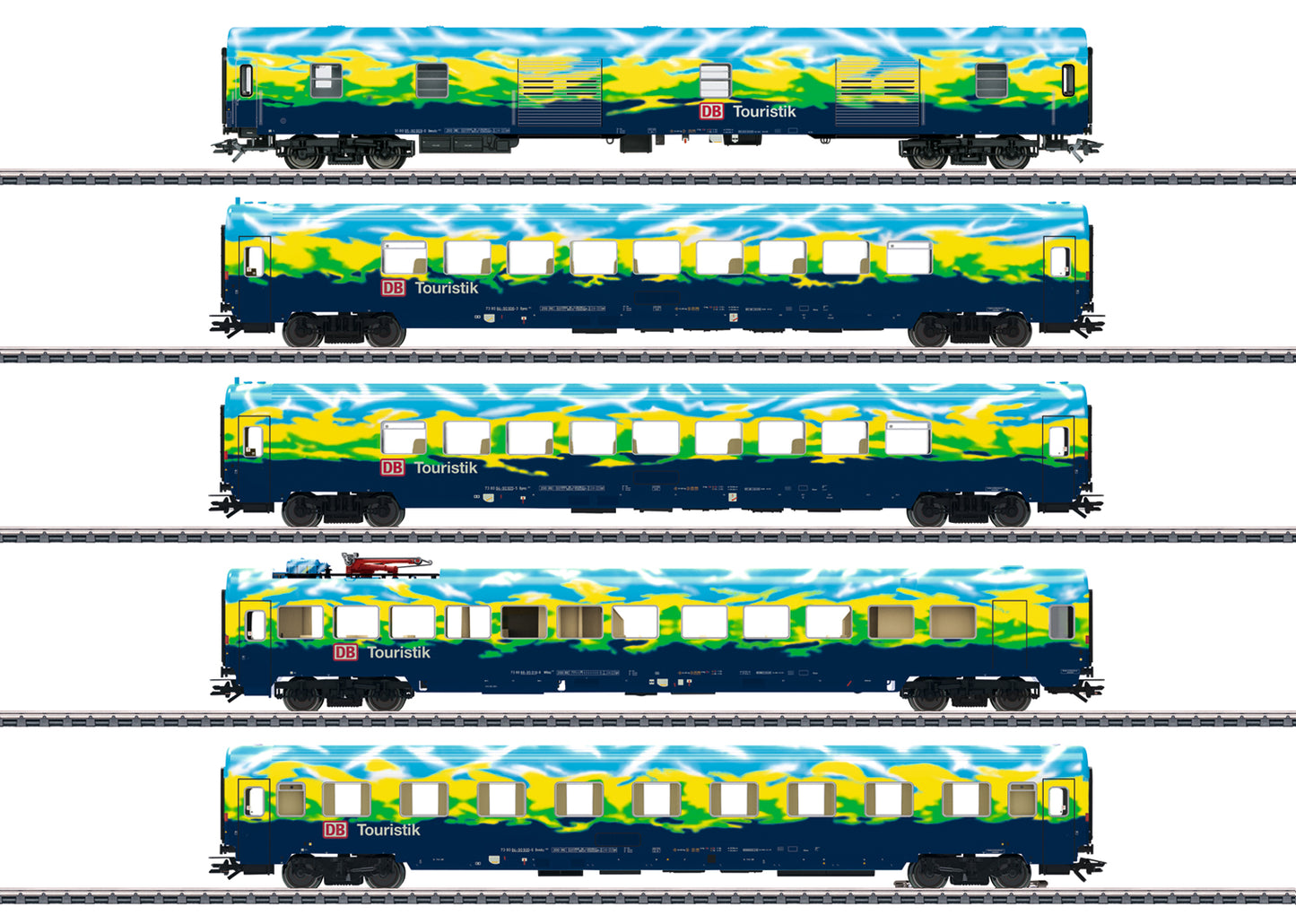 Marklin 43879 HO Tourist train Passenger Car (Set of 5)