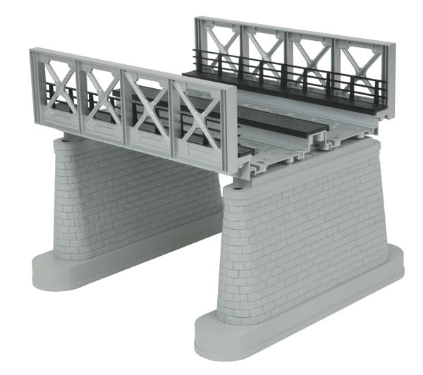 MTH 40-1108 O 2-Track Silver Girder Bridge LN/Box