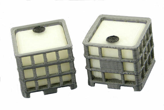 3D to Scale 50-250-GY 1:50 Grey IBC Pallet Tanks (Pack of 2)