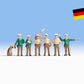 Noch 15090 HO Green/Tan German Police Officers #1 Figures (Set of 6)