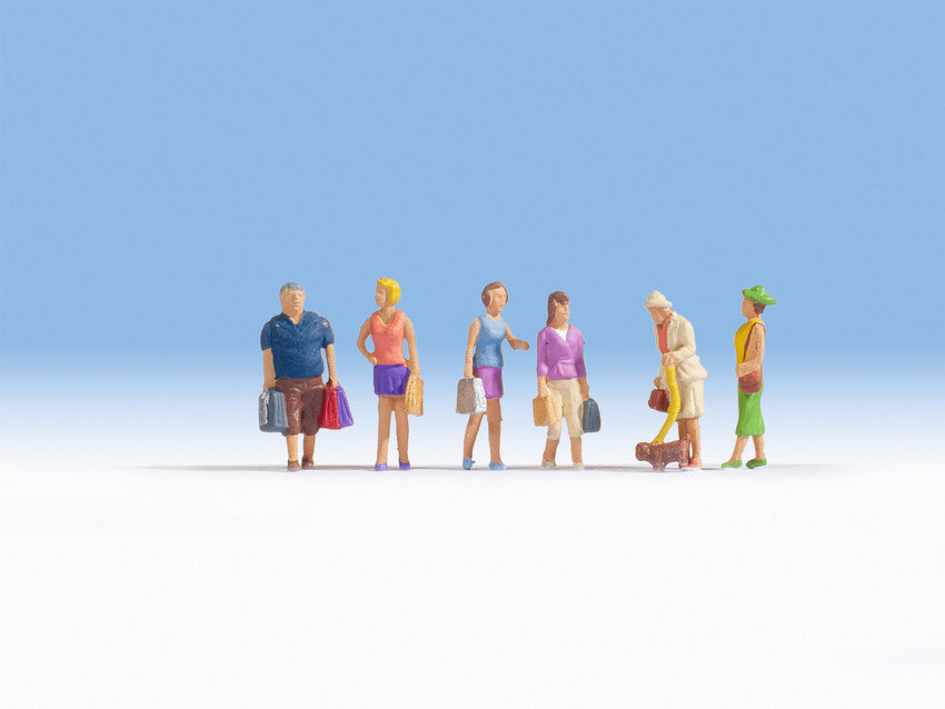 Noch 15518 HO Scale Shoppers Figures (Set of 6)