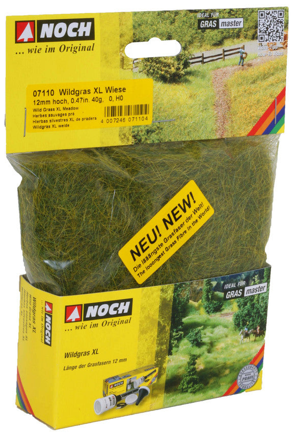 Noch 7110 Meadow Static Wild Grass Extra Long Fibers 1.4oz 40g, 1/2" 1.2cm Long
