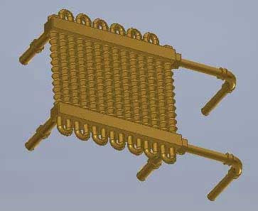 Cal Scale 190-683 HO F Unit Roof Mount Radiator Sideways Piping