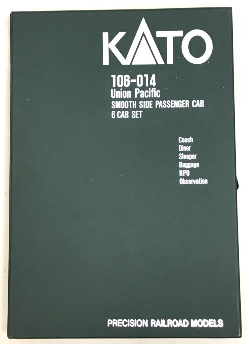 Kato 106-014 N Scale Union Pacific Smooth Side Passenger Cars (Set of 6) LN/Box