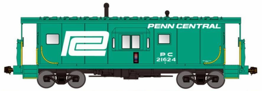 Bluford Shops 40130 N Penn Central ICC Bay Window Caboose RTR #21624 EX/Box