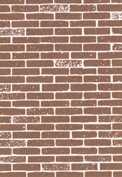 Plastruct 91881 1:12 7-1/2" .010" x 10" Brick Paper Sheet (Pack of 2)