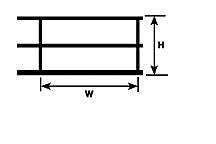 Plastruct 90476 1:16 4-1/2" x 24" x 2-43/64" ABS Hand Rail