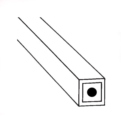 Plastruct 90243 1/4” x 1/8" x 15” Clear Acrylic Square Tubing (Pack of 4)
