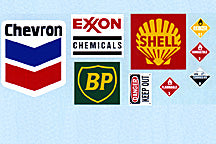 Plastruct 96052 HO Oil Company Decal Set (Pack of 2)