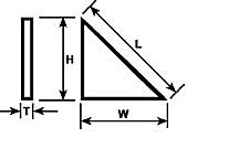 Plastruct 95426 7/8" x 1-7/32" x 7/8" Support Triangle Gusset (Pack of 5)