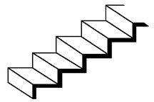 Plastruct 90953 O Scale 7" x 1/2" x .100" Stair Step-8 One Piece