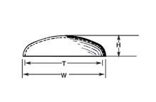 Plastruct 95744 9/16" x 0.135" Elliptical Head Domes (Pack of 5)