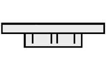 Plastruct 95725 31/64" x 7/8" ABS Flanged Head (Pack of 5)