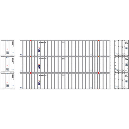Athearn 72548 HO APL 53' Stoughton Container RTR #1 (Pack of 3)