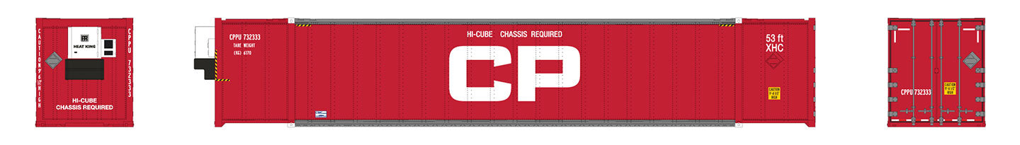 Rapido Trains 402017 HO CP 53' High Cube Containers #732333&732382