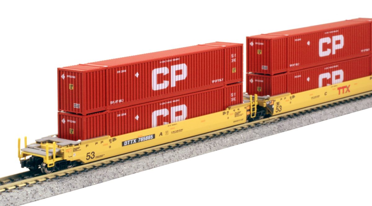 Kato 106-6184 N TTX New Logo Maxi-IV Well Car #765865 (Pack of 3)