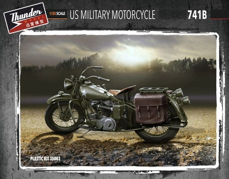 Thunder Model 35003 1:35 US 741B Military Motorcycle Plastic Model Kit