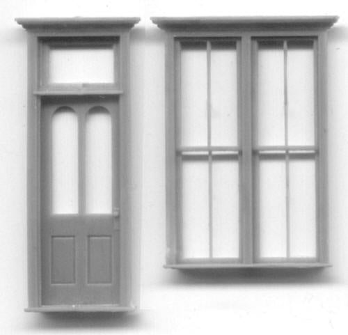 Grandt Line 5115 HO Scale Victorian Storefront Door & Window Set