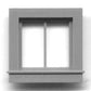 Grandt Line 3764 O 26" x 26" Single Sash - 2 Light Windows (Pack of 4)