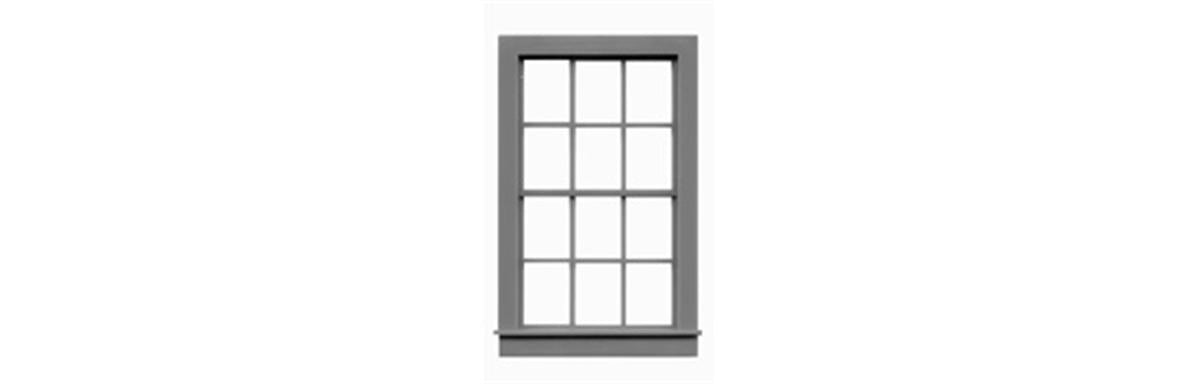 Tichy 2006 O 38 x 66" 96.5 x 168 cm 6/6 Scale Double Hung Windows (Pack of 6)