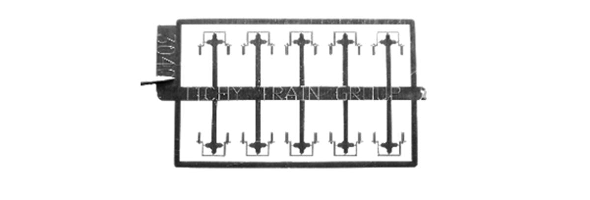 Tichy 3040 HO Short Straight Bottom Mount Freight Car Stirrups (10)