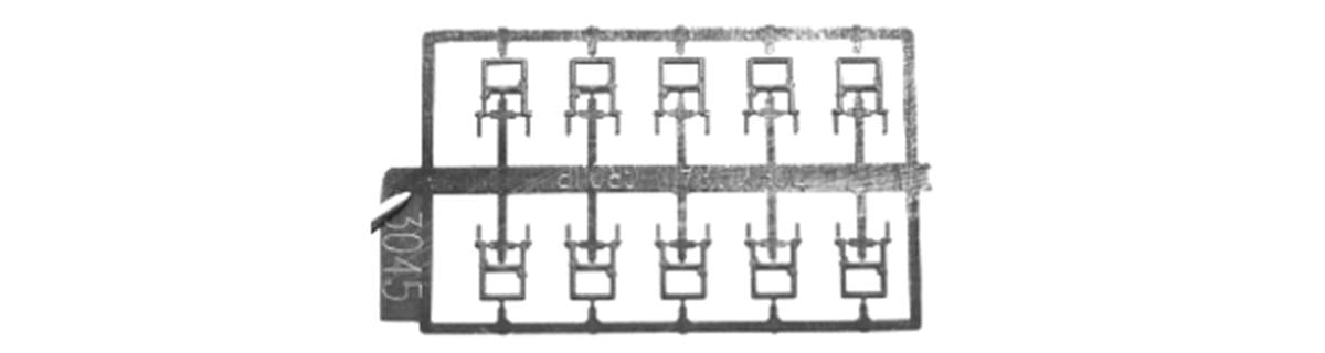 Tichy 3045 HO Straight Double Step Side Mount Freight Car Stirrups (10)