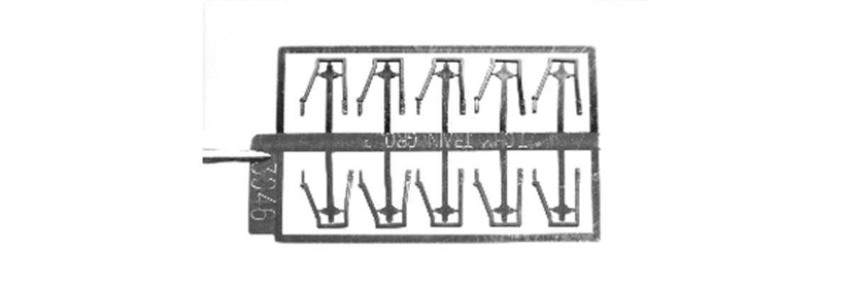 Tichy 3046 HO Angled Side/Bottom Mount Freight Car Stirrups (Pack of 10)