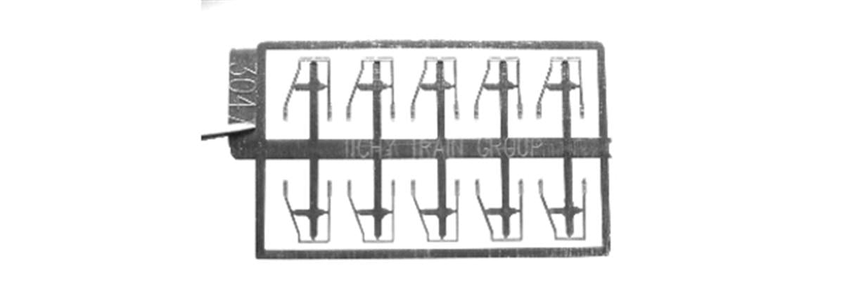 Tichy 3047 HO Angled Offset Side Mount Freight Car Stirrups (Set of 10)