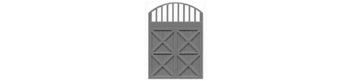 Tichy 8022 HO Freight Door w/Curved Transom (Pack of 2)
