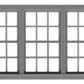 Tichy 8161 HO 121 x 60" 6/6 Double Hung Triple Unit Window (Pack of 3)