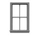 Tichy 8043 HO 36" x 64" 2/2 Double-Hung Windows (Pack of 12)