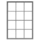 Tichy 8051 HO 72" x 102" 12 Pane Masonry Window (Pack of 12)