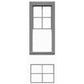 Tichy 8088 HO 34" x 88" 4/4 Double Hung Windows w/ Adjustable Sash (Pack of 12)